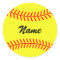 Personalised yellow softball stickers