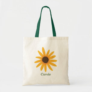 Personalised Yellow Sunflower Tote Bag