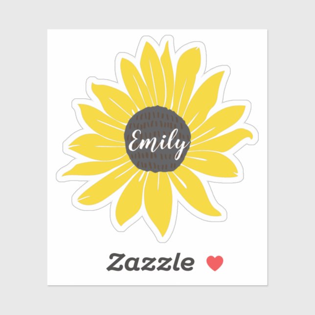 Personalised Yellow Sunflower Vinyl (Sheet)