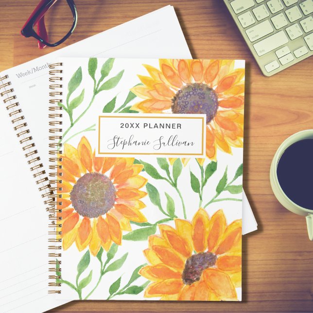 Personalised Yellow Sunflowers  Planner (Creator Uploaded)