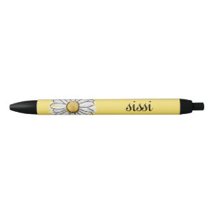Personalised Yellow & White Daisy Pen