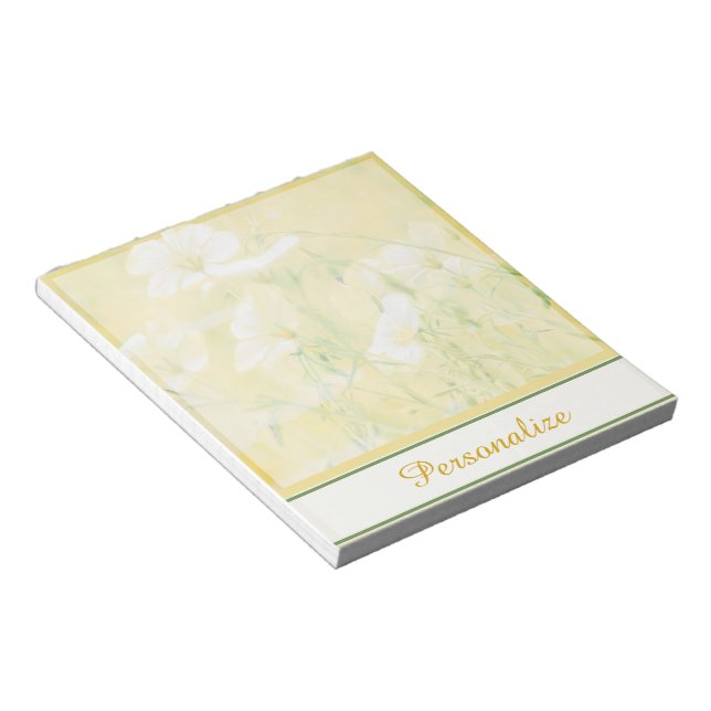 Personalised Yellow wildflowers  Notepad (Angled)