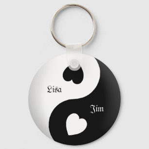 Personalised Yin Yang Love Key Chain