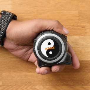 Personalised Yin Yang tape measure gift for men 1