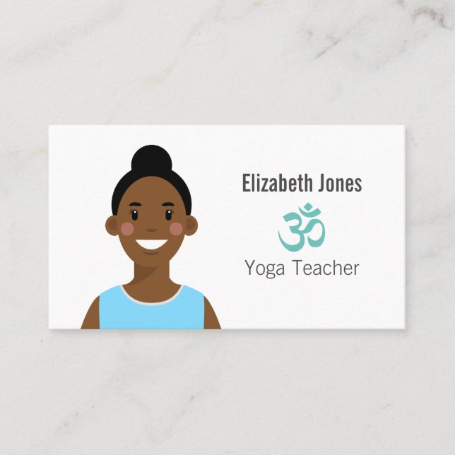 Personalised Yoga Avatar Business Card (Front)