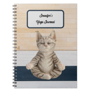 Personalised Yoga Cat Journal