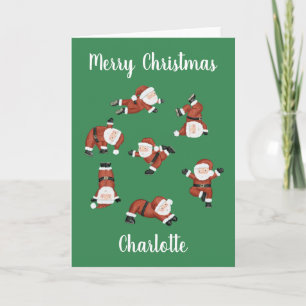 Personalised yoga Christmas  Card