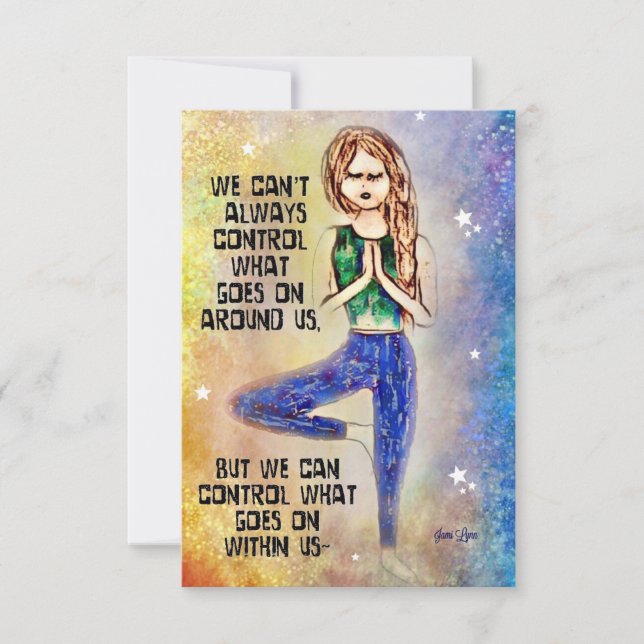 Personalised Yoga encouragement card (Front)