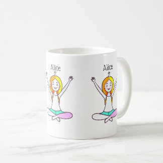 Personalised Yoga Girl Coffee Mug