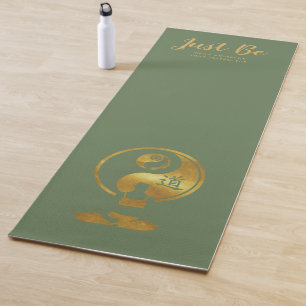 Personalised YOGA Instructor, Just Be SAGE GREEN Yoga Mat