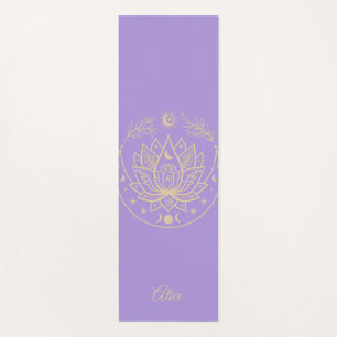 Personalised Yoga Mat Meditation Gift Purple