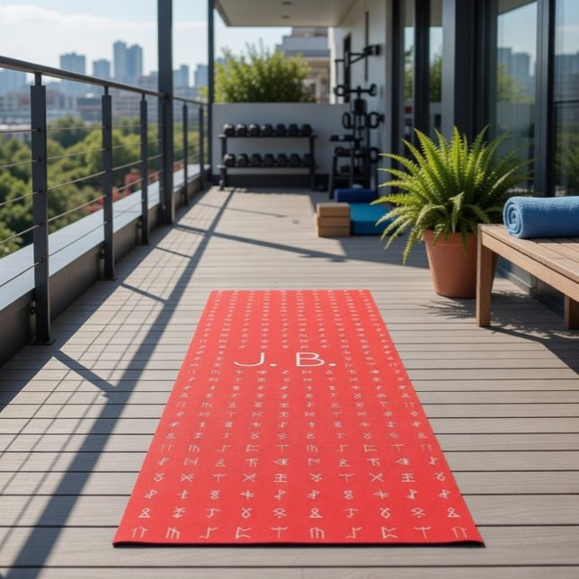 Personalised Yoga Mat with Monogram & Runic Symbol (Creator Uploaded)