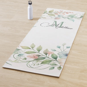 Personalised Yoga Mat with Wild Small Flowers
