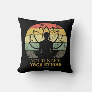 Personalised Yoga Studio Fitness Instructor Guru Cushion