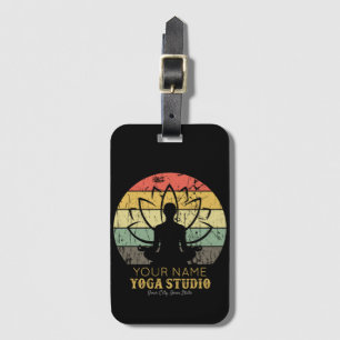 Personalised Yoga Studio Fitness Instructor Guru Luggage Tag