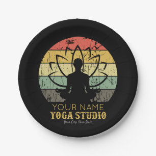 Personalised Yoga Studio Fitness Instructor Guru  Paper Plate