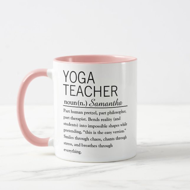 Personalised Yoga Teacher Definition Mug (Left)