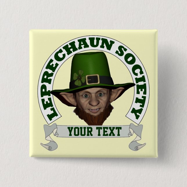 Personalised York leprechaun society 15 Cm Square Badge (Front)
