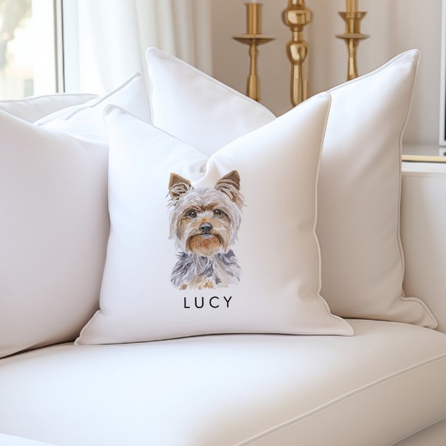 Personalised Yorkie Dog Lover Gifts Cushion (Creator Uploaded)