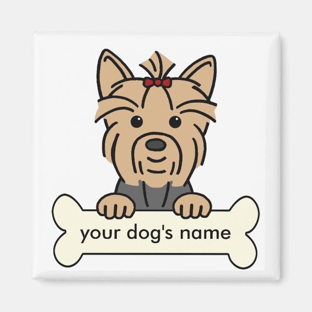 Personalised Yorkie Magnet (Front)