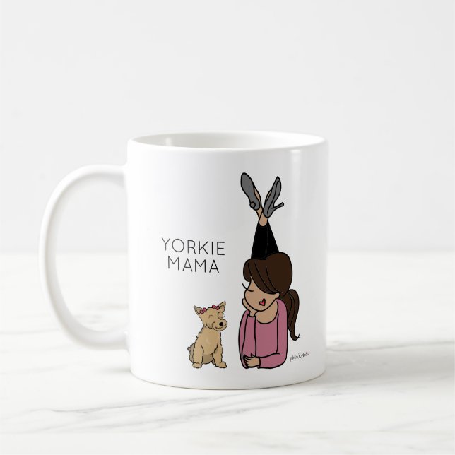 Personalised Yorkie Mama Coffee Mug (Left)