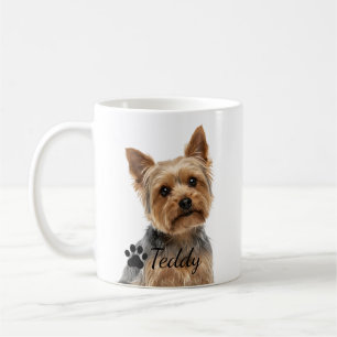 Personalised Yorkshire Terrier Blue Tan Dog Mug