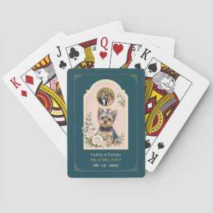 Personalised Yorkshire Terrier Wedding Favour Phot Playing Cards