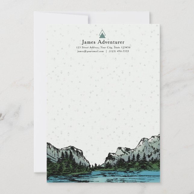 Personalised Yosemite Inspired Thank You Notecard (Front)