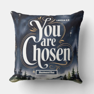Personalised You Are Chosen Christian Women Cushion