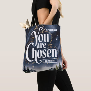 Personalised You Are Chosen Christian Women Tote Bag