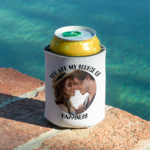 Personalised You Are My Source of Happiness Photo Can Cooler