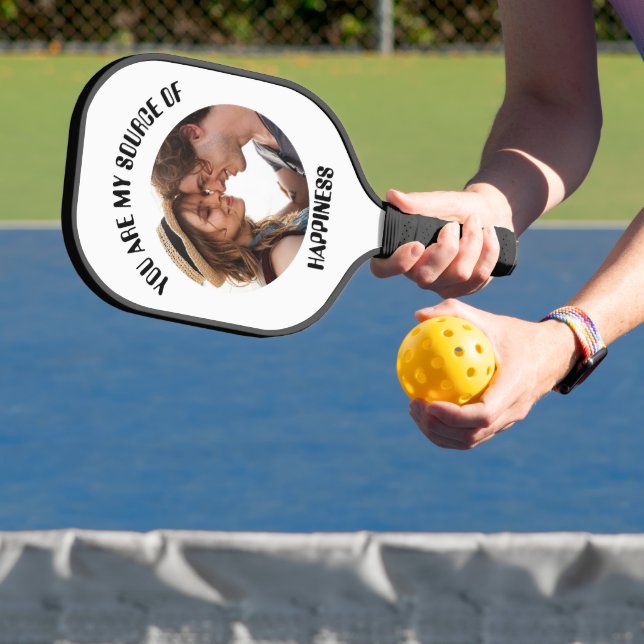 Personalised You Are My Source of Happiness Photo Pickleball Paddle (Insitu)