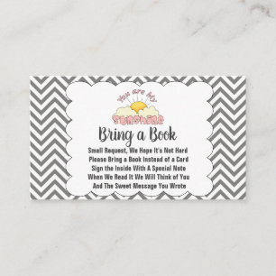 Personalised You Are My Sunshine Bring A Book Enclosure Card