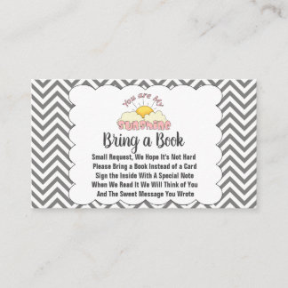 Personalised You Are My Sunshine Bring A Book Enclosure Card