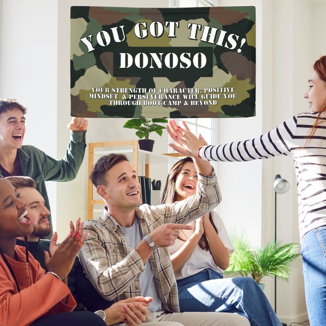 Personalised You Got This! Boot Camp Farewell Camo Banner (Creator Uploaded)