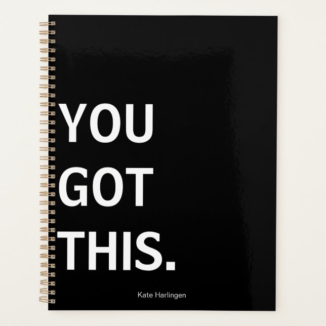 Personalised "You Got This" Motivational Undated Planner (Front)