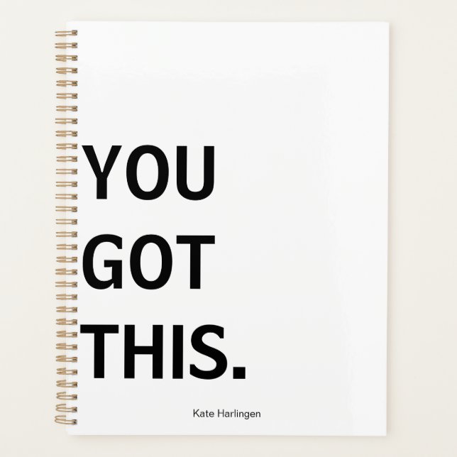 Personalised "You Got This" Motivational Undated Planner (Front)