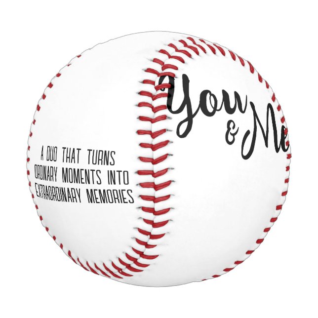 Personalised You & Me Baseball (Angled)