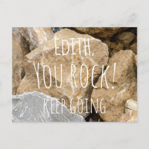 Personalised/ You Rock, Keep Going Postcard