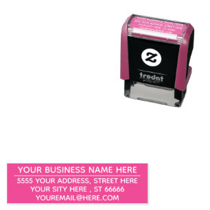 Personalised Your Address Colour Self-inking Stamp