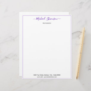 Personalised Your Address Name Info Letterhead
