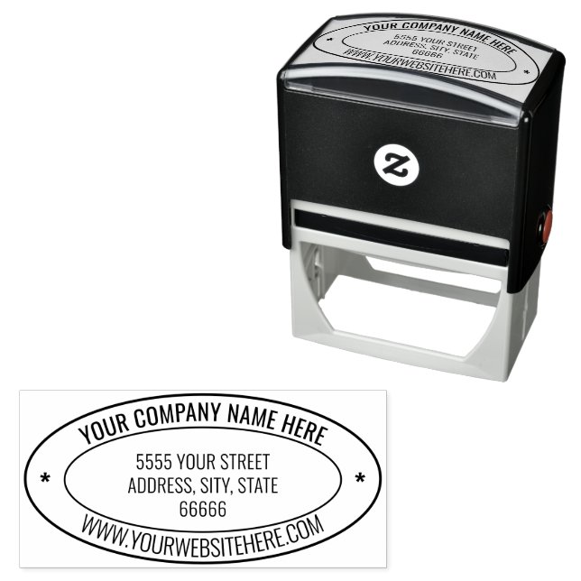 Personalised Your Address Oval Self-inking Stamp (In Situ)