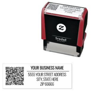 Personalised Your Address Stamp with QR Code