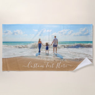 Personalised Your Beach Towel with Custom Text