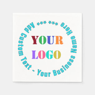 Personalised Your Busines Logo Custom Text Napkins