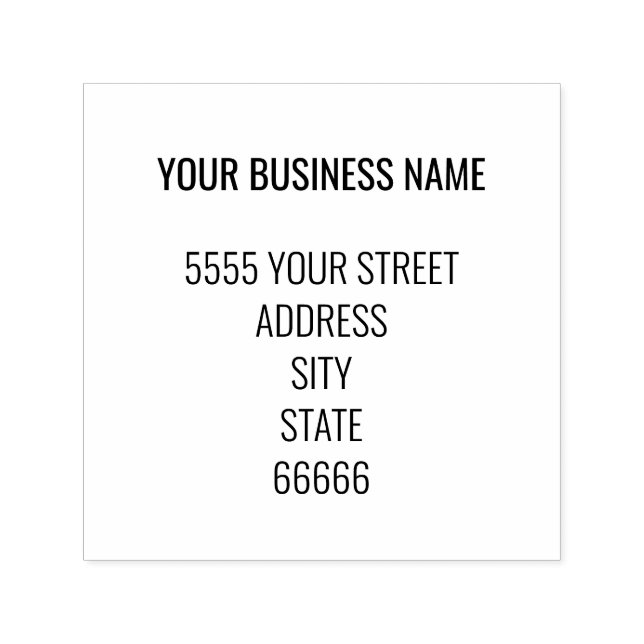 Personalised Your Business Address Name Stamp (Design)