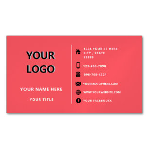 Personalised Your Business Card Magnet with Logo