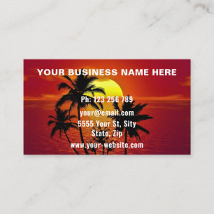 Personalised Your Business Card Tropical Sunset