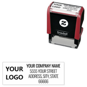 Personalised Your Business Logo Address Stamp