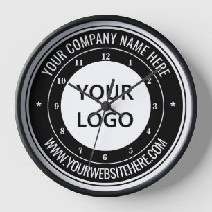 Personalised Your Business Logo and Text Clock